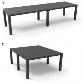 Стол раскладной Джули (Julie Double table 2 configurations) Графит в Сургуте - surgut.ok-mebel.com | фото 1