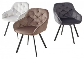 Стул GALE 360 град. поворот. BLUVEL-03 LIGHT GREY, велюр/ черный каркас, М-City в Сургуте - surgut.ok-mebel.com | фото 2