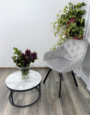 Стул GALE 360 град. поворот. BLUVEL-03 LIGHT GREY, велюр/ черный каркас, М-City в Сургуте - surgut.ok-mebel.com | фото 6