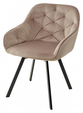 Стул GALE 360 град. поворот. BLUVEL-40 BEIGE, велюр/ черный каркас, М-City в Сургуте - surgut.ok-mebel.com | фото