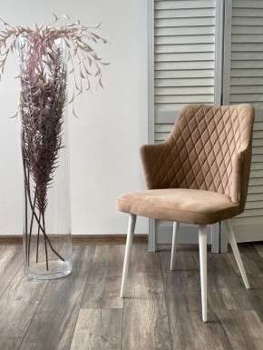 Стул HERMAN 360 град. БЕЖЕВЫЙ #5, велюр / белый каркас М-City в Сургуте - surgut.ok-mebel.com | фото 2