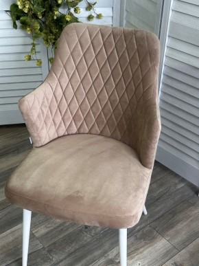 Стул HERMAN 360 град. БЕЖЕВЫЙ #5, велюр / белый каркас М-City в Сургуте - surgut.ok-mebel.com | фото 5