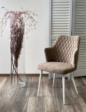 Стул HERMAN 360 град. ЛАТТЕ #25, велюр / белый каркас М-City в Сургуте - surgut.ok-mebel.com | фото 2