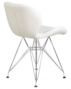 Стул обеденный DOBRIN BUTTERFLY CHROME, ножки хром, цвет белый в Сургуте - surgut.ok-mebel.com | фото 4