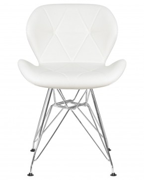 Стул обеденный DOBRIN BUTTERFLY CHROME, ножки хром, цвет белый в Сургуте - surgut.ok-mebel.com | фото 6