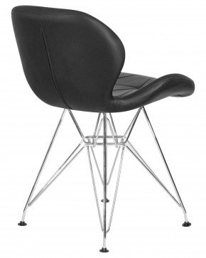 Стул обеденный DOBRIN BUTTERFLY CHROME, ножки хром, цвет чёрный в Сургуте - surgut.ok-mebel.com | фото 4