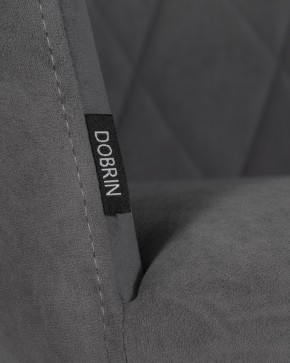 Стул обеденный DOBRIN ROBY, ЭМАЛЬ ЧЕРНЫЙ МУАР велюр Catania Silver в Сургуте - surgut.ok-mebel.com | фото 9