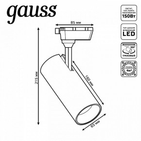 Светильник на штанге Gauss Track Light TR062 в Сургуте - surgut.ok-mebel.com | фото 5