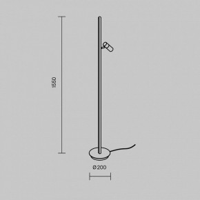 Торшер Maytoni Thin MOD395FL-L28BS3K в Сургуте - surgut.ok-mebel.com | фото 4