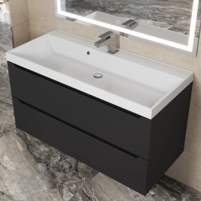 Тумба под раковину Uperwood Tanos 100 см, подвесная, черная матовая в Сургуте - surgut.ok-mebel.com | фото