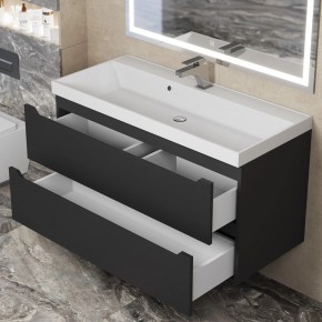 Тумба под раковину Uperwood Tanos 100 см, подвесная, черная матовая в Сургуте - surgut.ok-mebel.com | фото 10