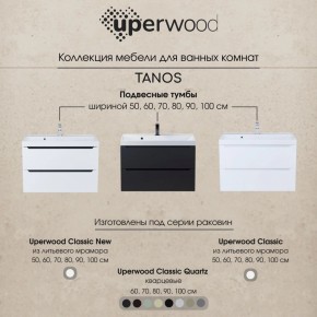 Тумба под раковину Uperwood Tanos 70 см, подвесная, белая матовая в Сургуте - surgut.ok-mebel.com | фото 9