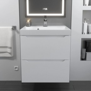 Тумба с раковиной Uperwood Tanos 50 см, подвесная, белая матовая в Сургуте - surgut.ok-mebel.com | фото 10