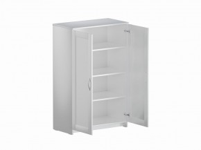 Тумба СИРИУС двухдверная высокая, цвет белый в Сургуте - surgut.ok-mebel.com | фото 3