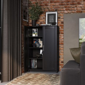 Тумба СИРИУС двухдверная высокая, цвет Дуб Венге в Сургуте - surgut.ok-mebel.com | фото 4