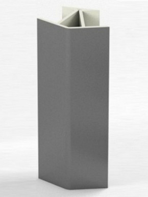 Угловое соединение для цоколя 135 гр. h100 мм (Алюминий, Белый, Черный, Сонома) в Сургуте - surgut.ok-mebel.com | фото 1