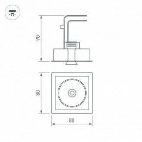 Встраиваемый светильник Arlight CL-SIMPLE-S80x80-9W Warm3000 (BK, 45 deg) 028149 в Сургуте - surgut.ok-mebel.com | фото 9