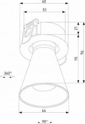 Встраиваемый светильник Elektrostandard Bell 25097/LED 8W 3000K белый в Сургуте - surgut.ok-mebel.com | фото 5