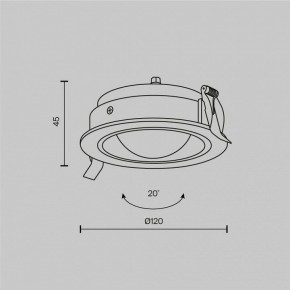 Встраиваемый светильник Maytoni Lens DL105-12W3K-W в Сургуте - surgut.ok-mebel.com | фото 6
