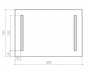 Зеркало Good Light 2-100 с подсветкой Домино (GL7016Z) в Сургуте - surgut.ok-mebel.com | фото 3