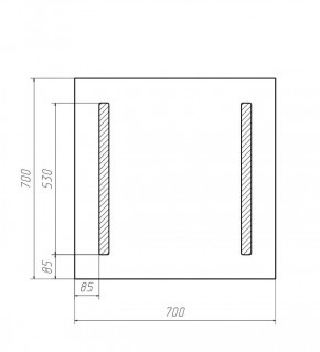 Зеркало Good Light 2-70 с подсветкой Домино (GL7012Z) в Сургуте - surgut.ok-mebel.com | фото 6