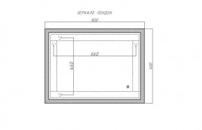 Зеркало Лондон 800х600 с подсветкой Домино (GL7019Z) в Сургуте - surgut.ok-mebel.com | фото 8