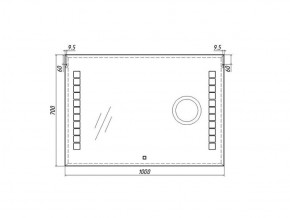 Зеркало Quadro 100 alum (линза) с подсветкой Sansa (SQL1030Z) в Сургуте - surgut.ok-mebel.com | фото 8